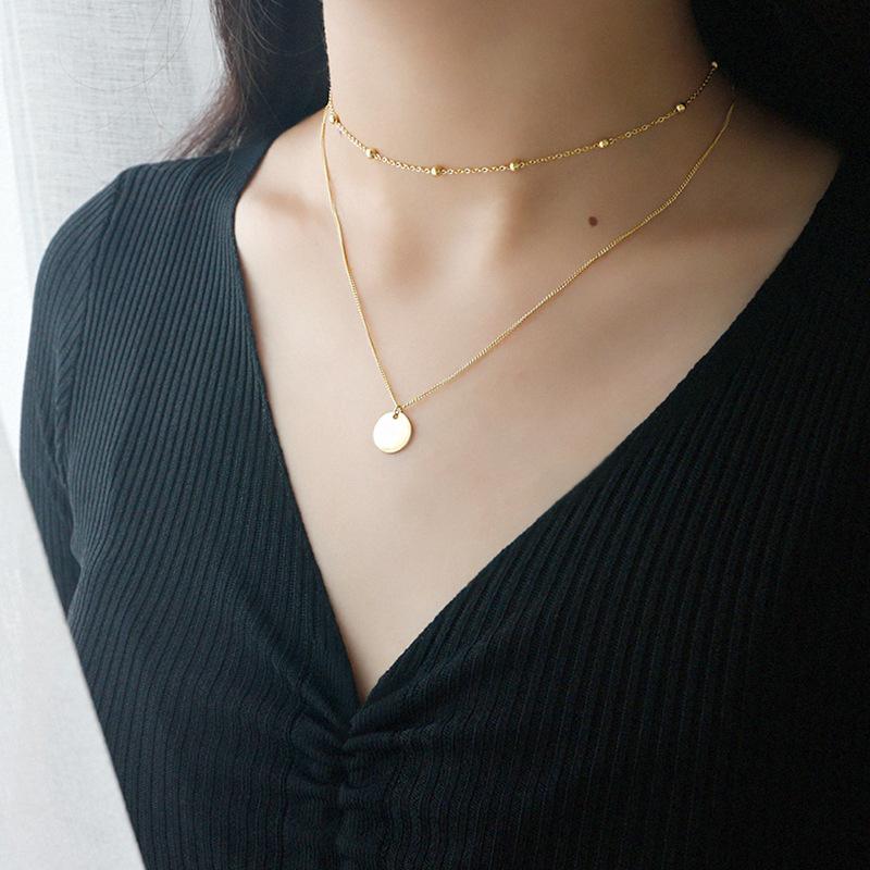 Lunisa - Layered Sterling Silver Necklace