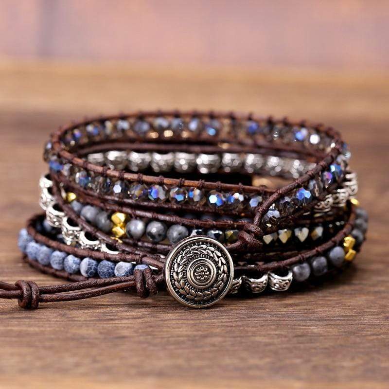 OnyxGlow - Luxe Onyx Wrap Bracelet
