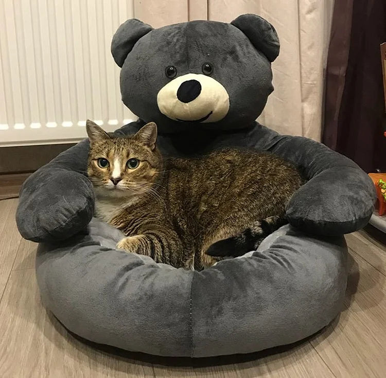 Samiya - Plush Calming Cat Bed for Cozy Sleep