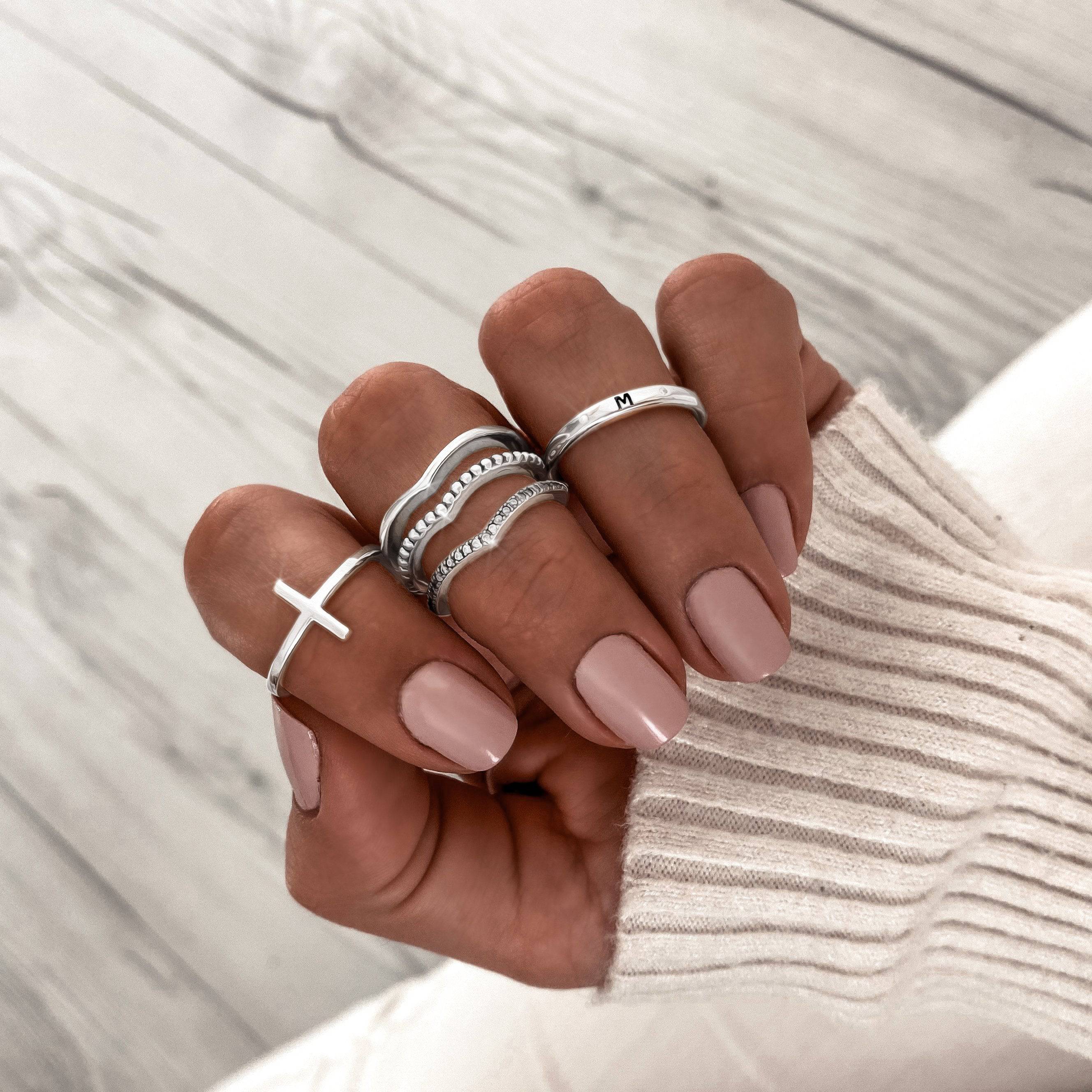 Amélie - Sterling Silver Cross Ring for Women
