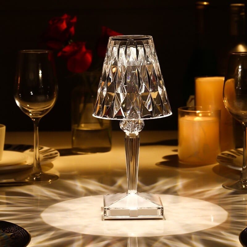 LuxeGlow Elegant Crystal Table Lamp