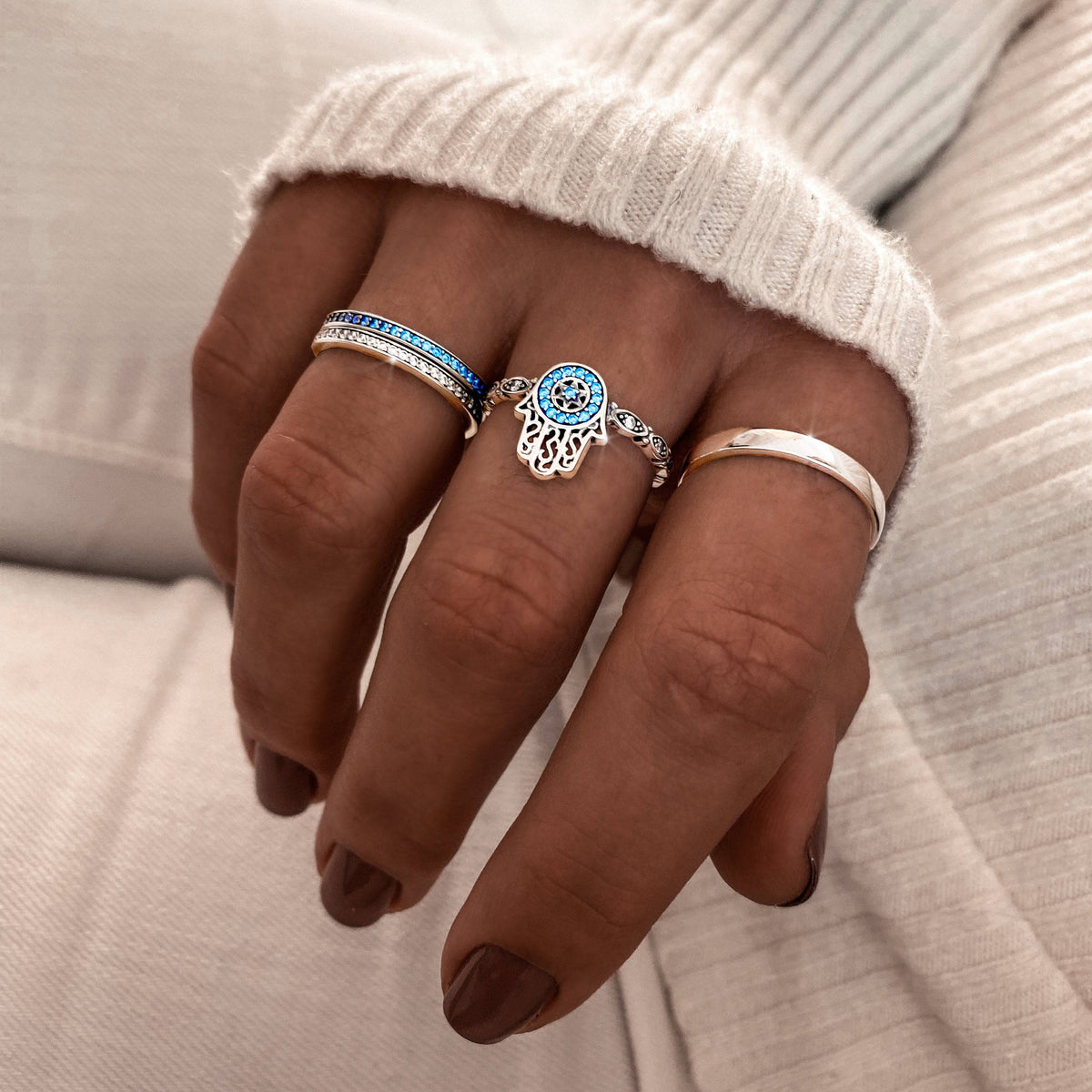 Nadine Ring - Timeless Sterling Silver Statement Band