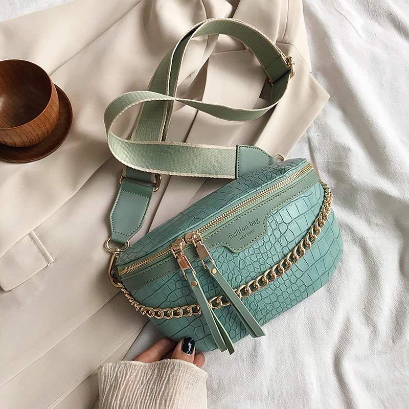 SheilaBag - Trendy Crocodile Print Shoulder Bag