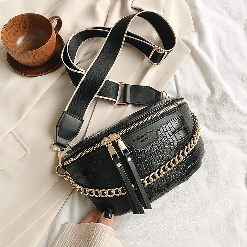 SheilaBag - Trendy Crocodile Print Shoulder Bag