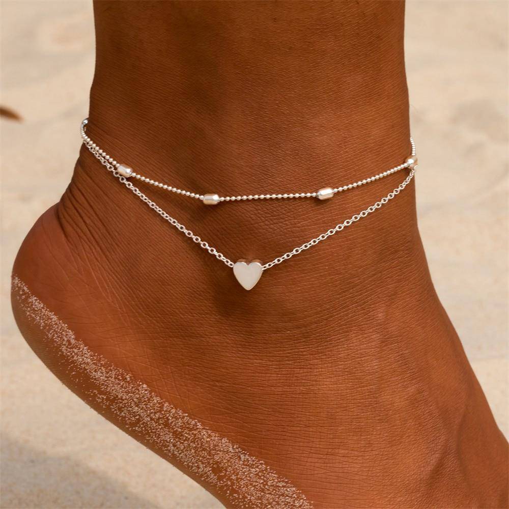 Fiora - Heart Charm Anklet for Women