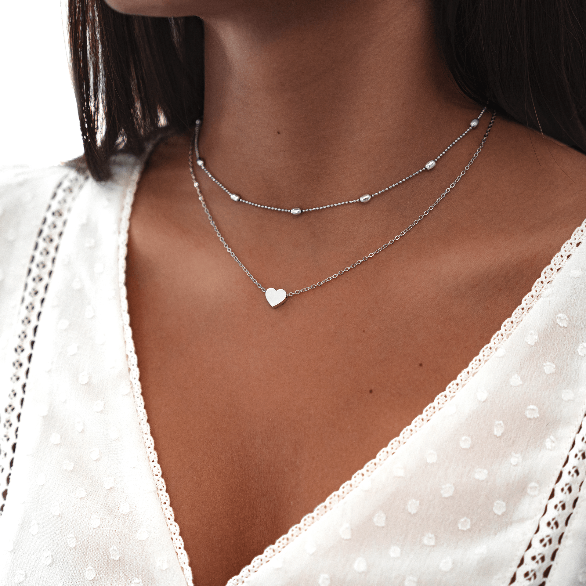 Julia - Heart Layered Necklace for Women