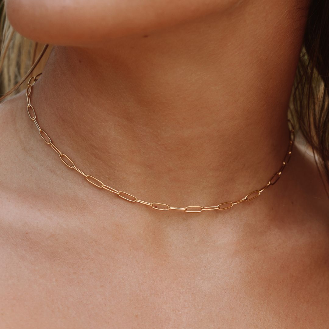 Lina - Paperclip Choker Necklace for Women