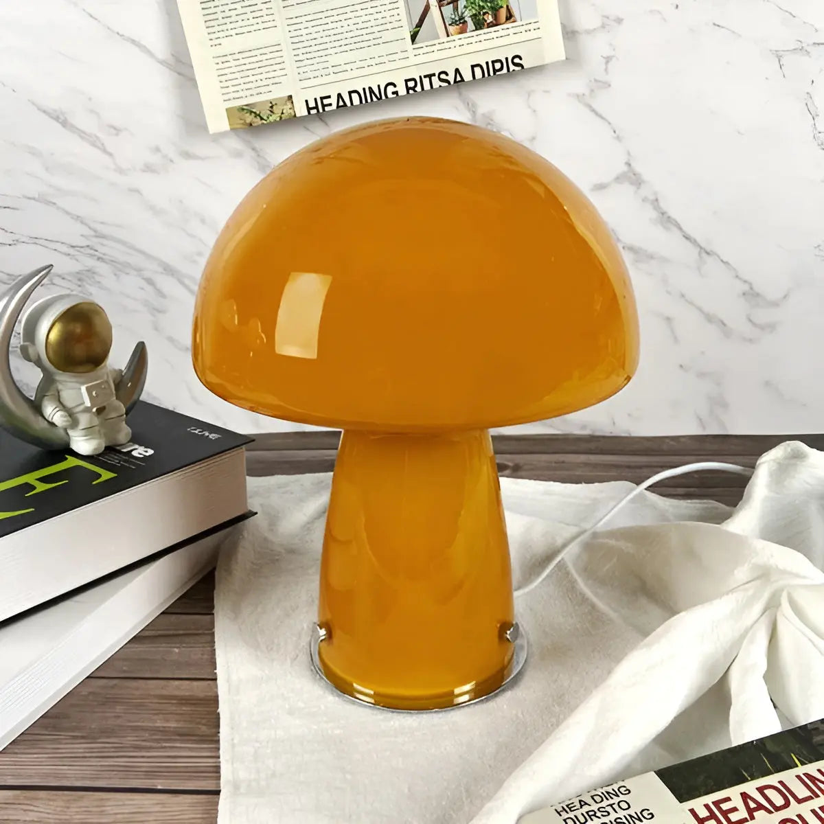 Scandinavian LED Mushroom Lamp - Warm Mushroom Table Light