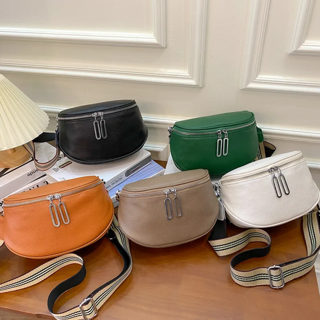 Lucy - Compact Leather Saddle Bag
