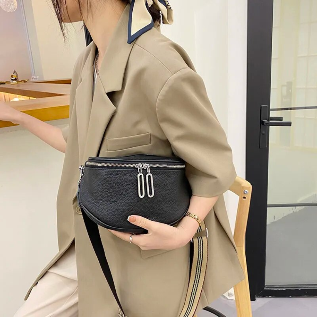 Lucy - Compact Leather Saddle Bag