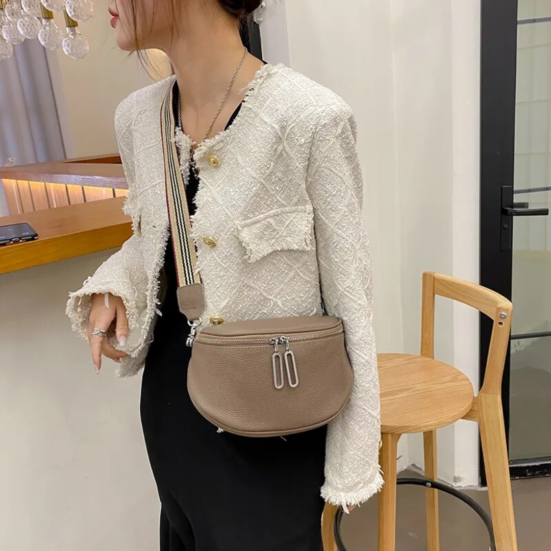 Lucy - Compact Leather Saddle Bag