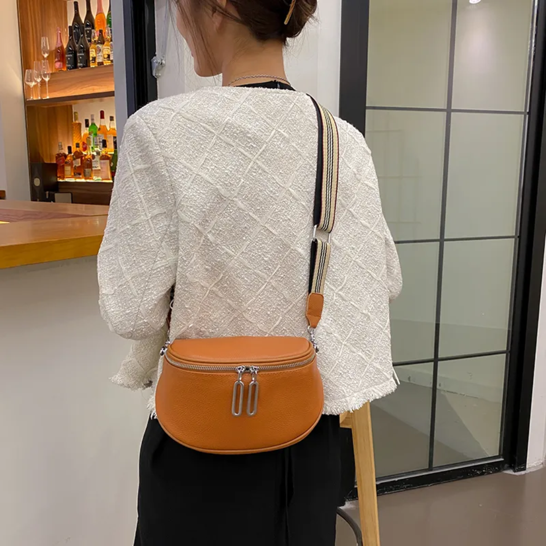 Lucy - Compact Leather Saddle Bag