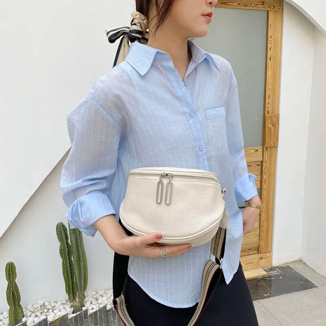 Lucy - Compact Leather Saddle Bag