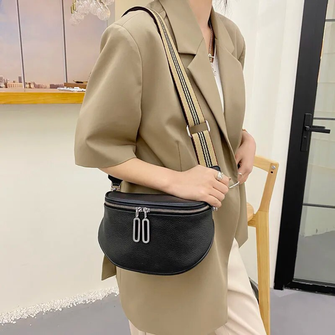 Lucy - Compact Leather Saddle Bag