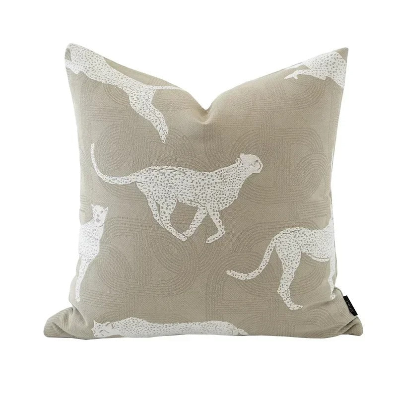 VelvetGlow Cushion Cover - Double-Sided Geometric Jacquard