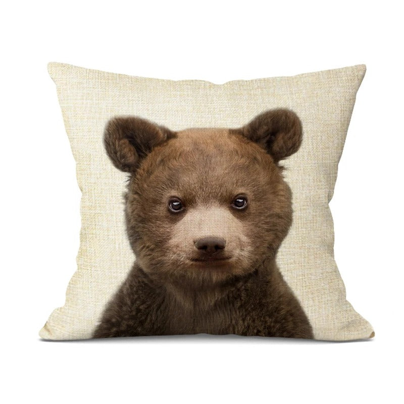 Animal Cushion Cover - Playful Decorative Pillow