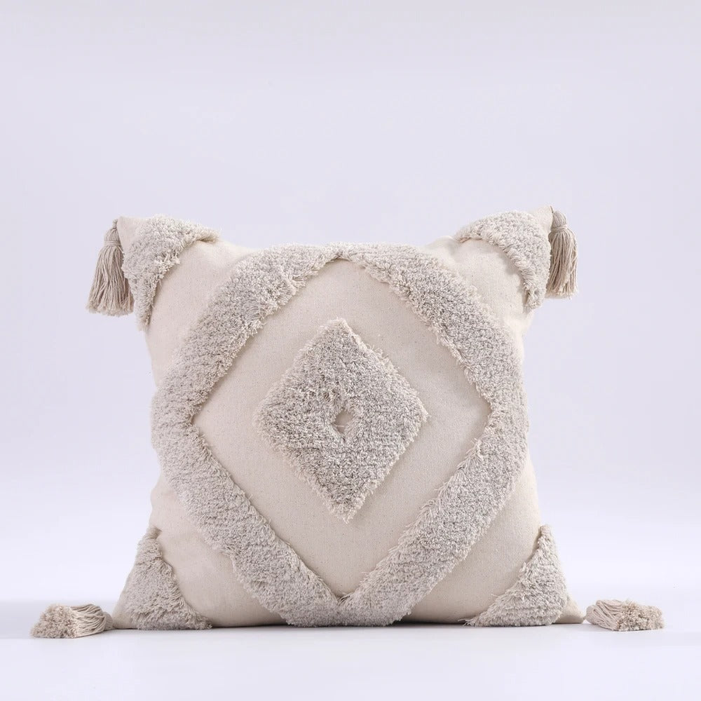 Boho Tufted Cushion Cover - Moroccan Boho Tufted