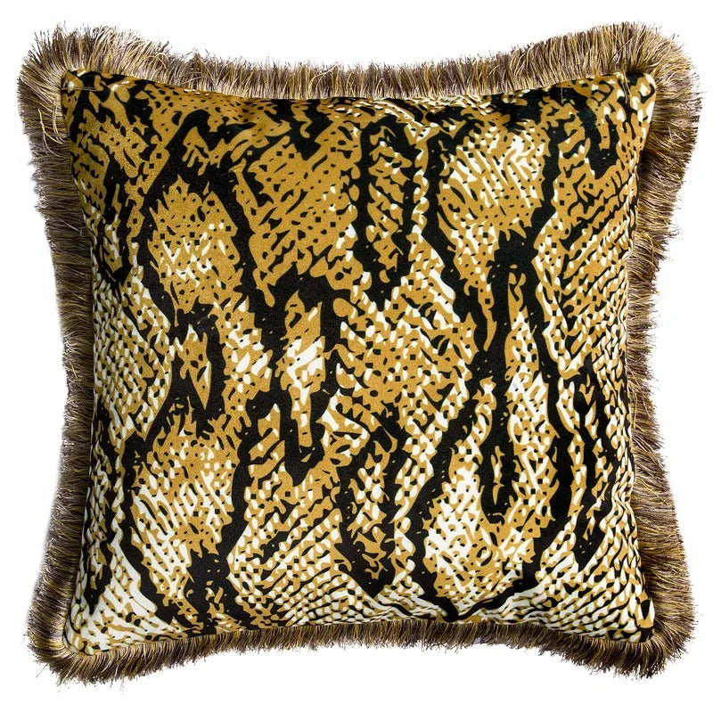 Golden Bee Cushion Cover - Luxe Gold Bee Print