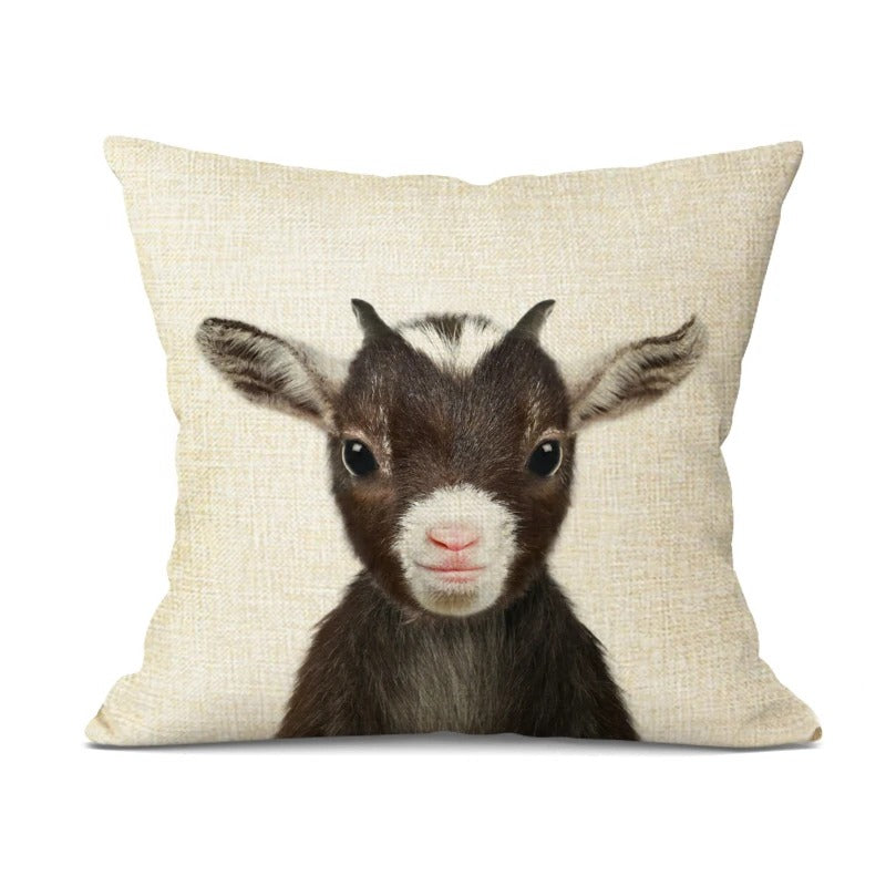 Animal Cushion Cover - Playful Decorative Pillow