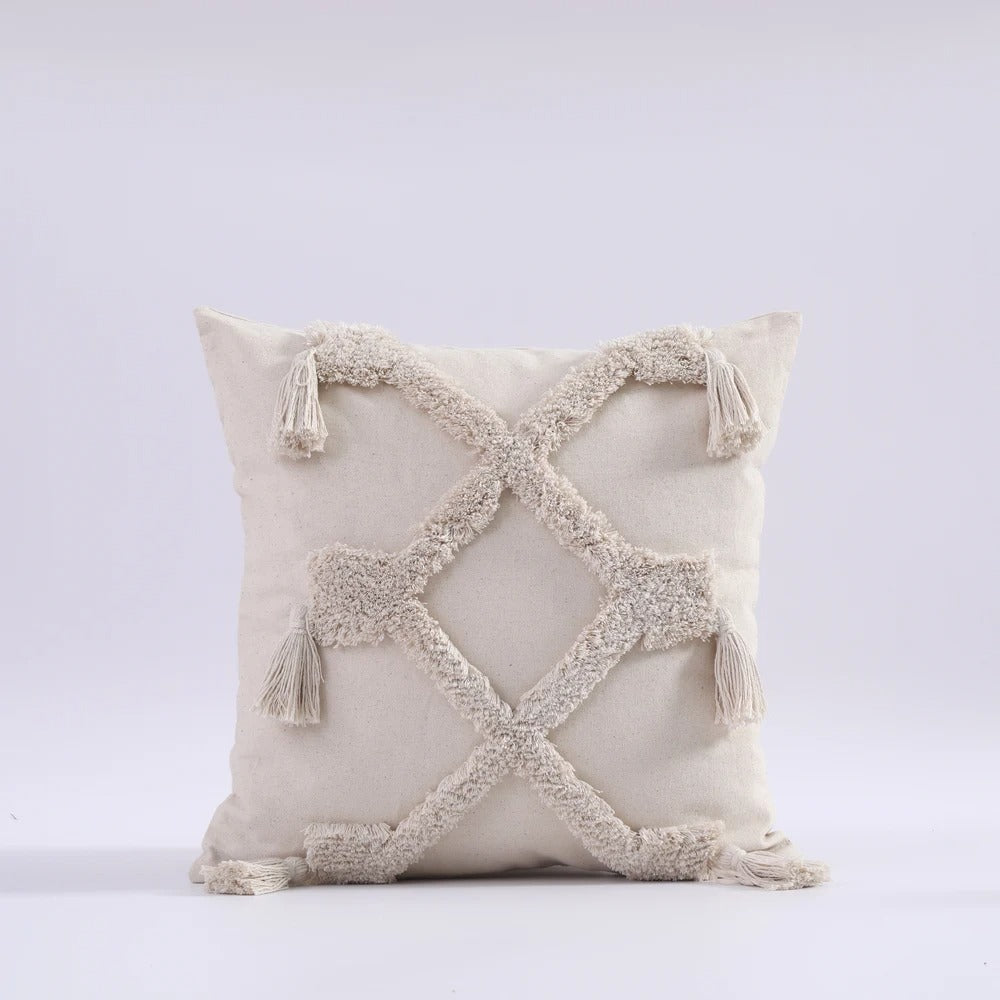 Boho Tufted Cushion Cover - Moroccan Boho Tufted