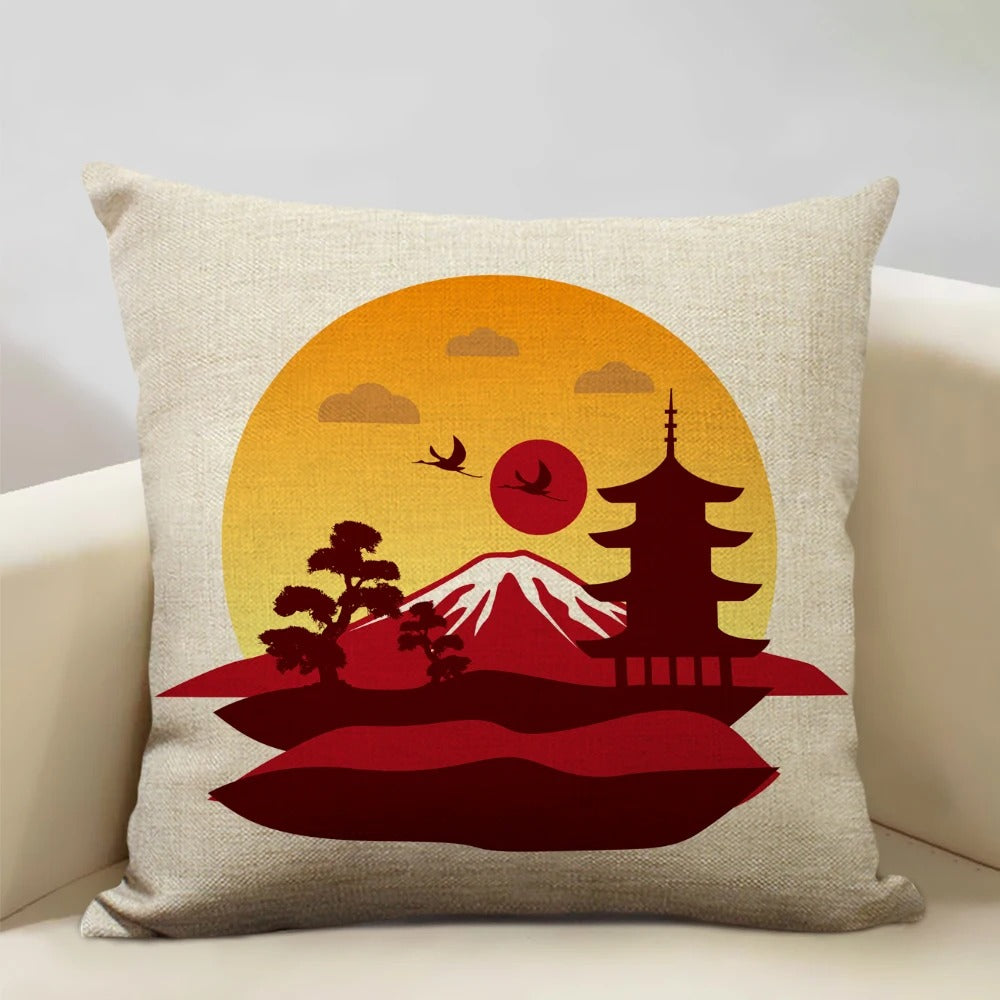 BeauRêve Mount Fuji Cushion Cover - Japanese Style