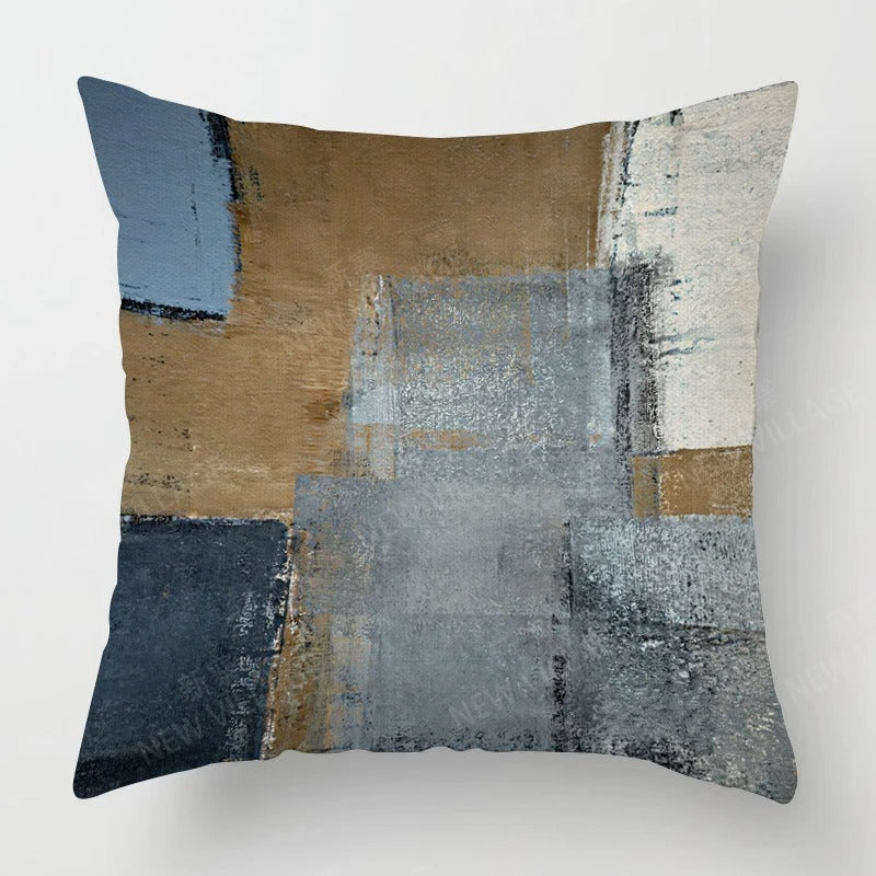 Tricolor Linen Cushion Cover - Modern Interior Accent