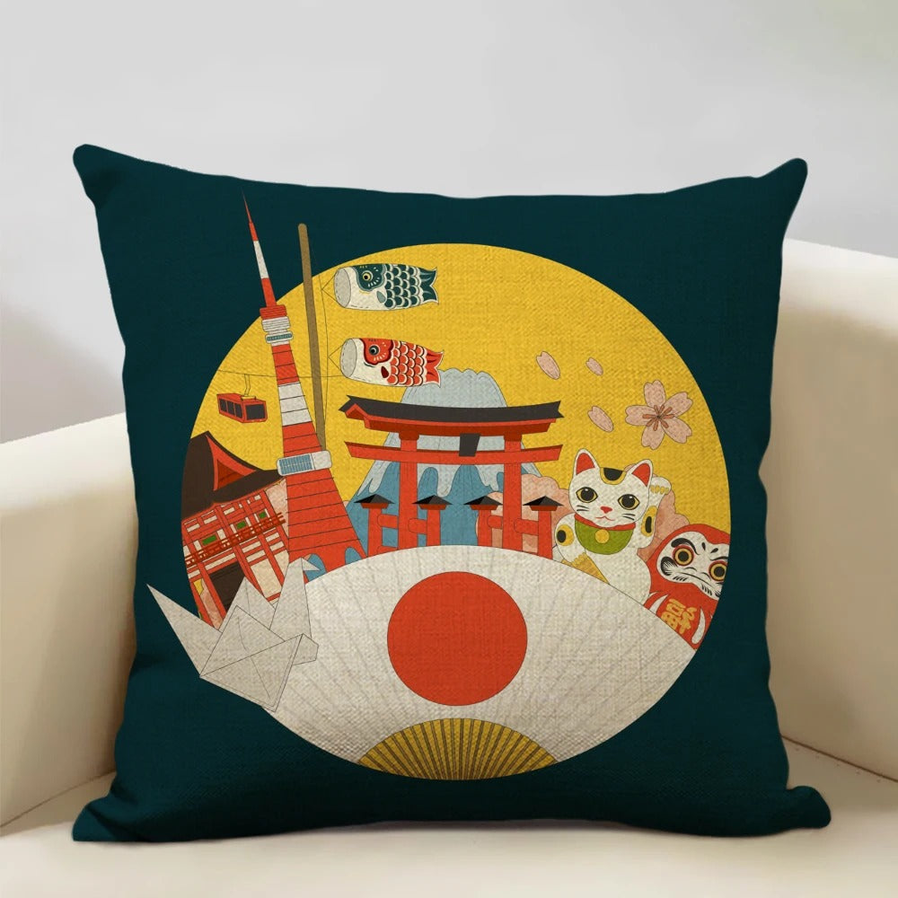 BeauRêve Mount Fuji Cushion Cover - Japanese Style