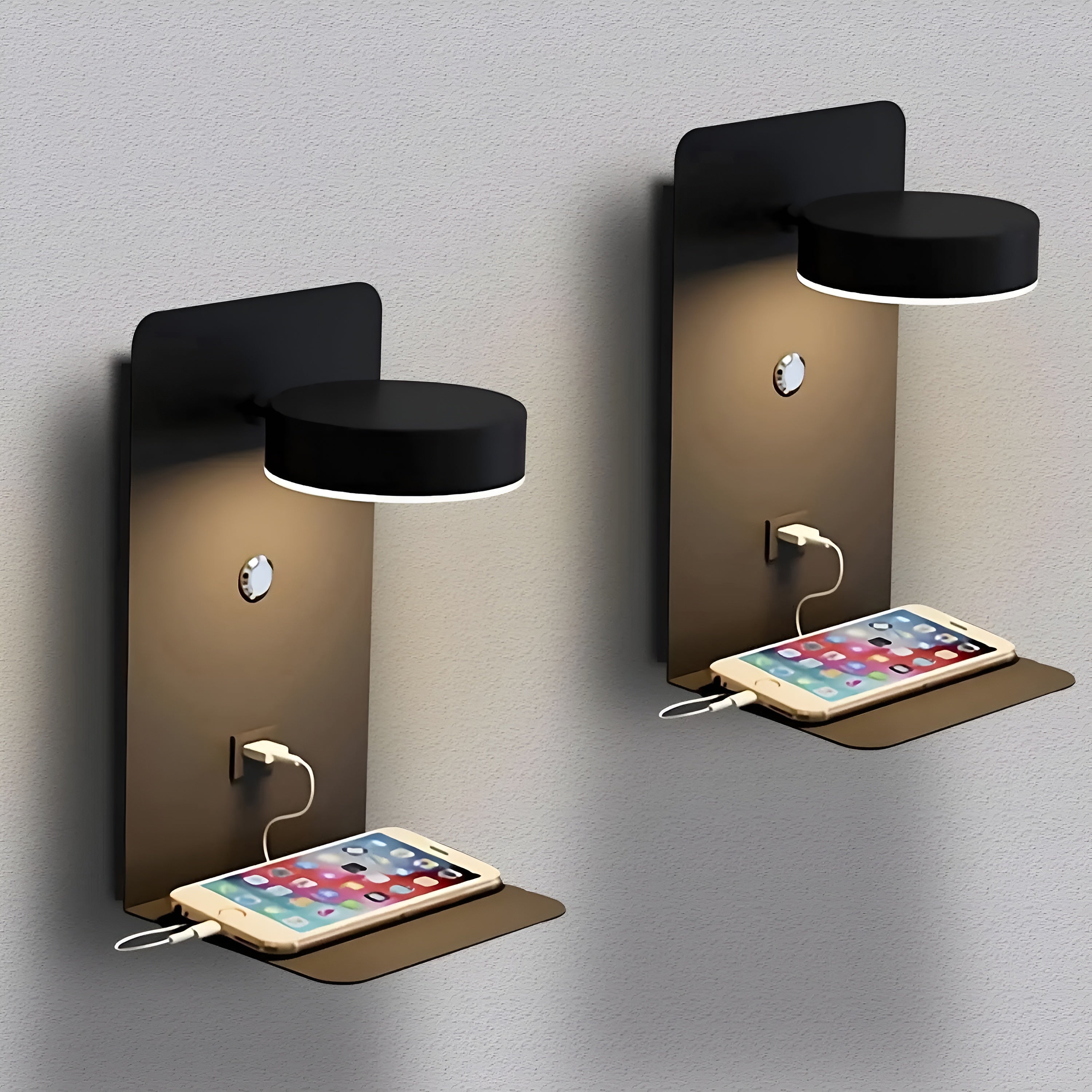 ChargeBright LED Wall Lamp with USB - USB Charging Sconce