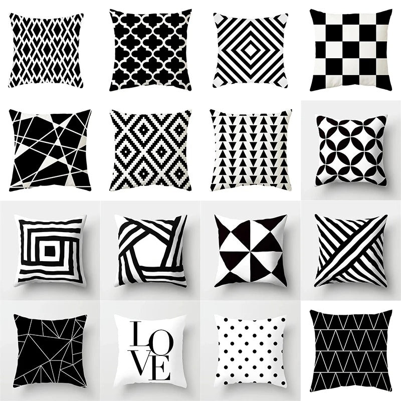 Geometric Cushion Cover - Modern Decorative Pillow