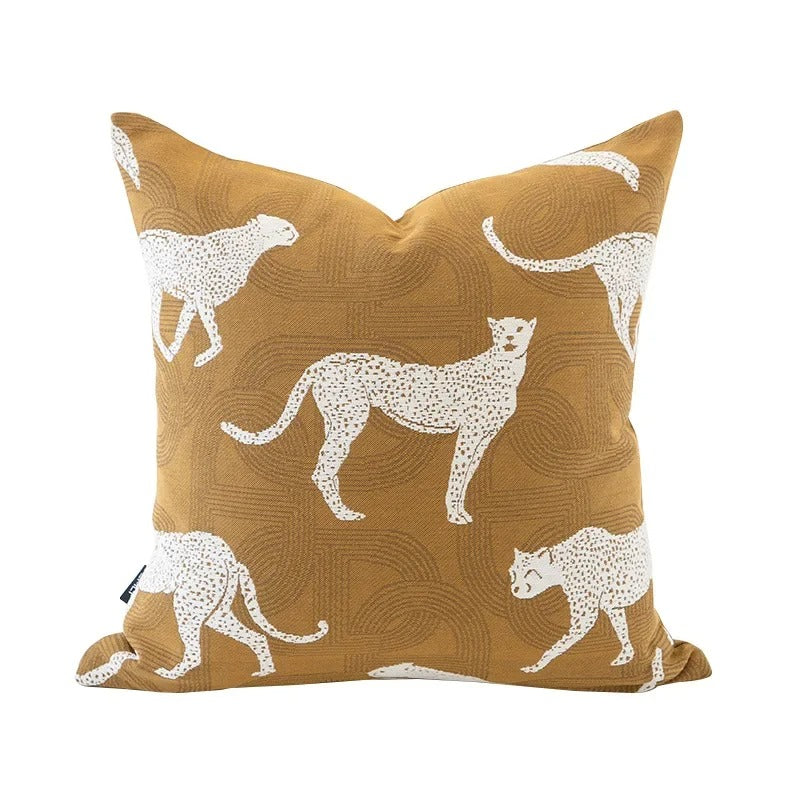 VelvetGlow Cushion Cover - Double-Sided Geometric Jacquard