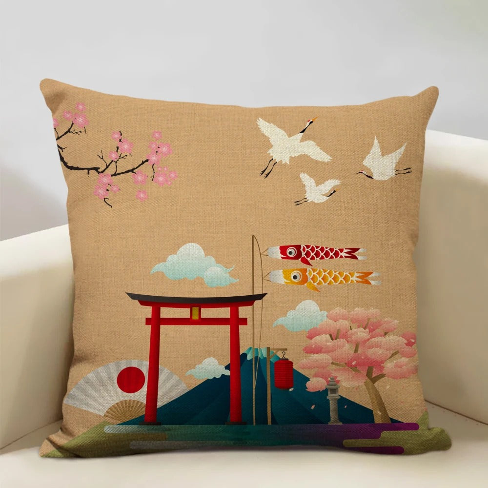 BeauRêve Mount Fuji Cushion Cover - Japanese Style