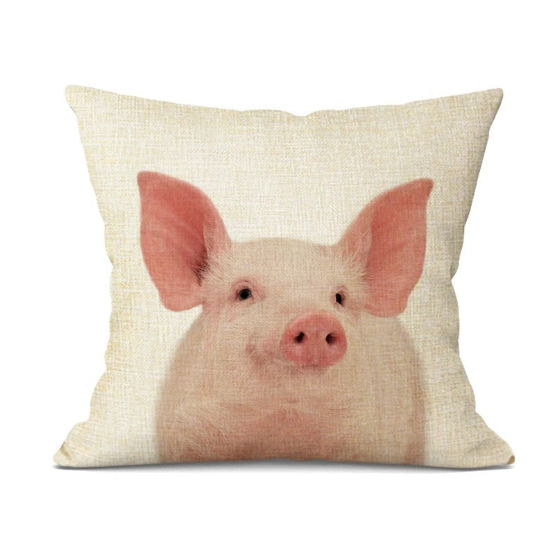 Animal Cushion Cover - Playful Decorative Pillow