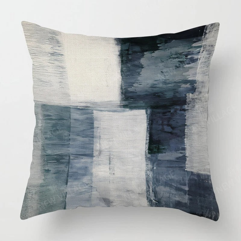 Tricolor Linen Cushion Cover - Modern Interior Accent
