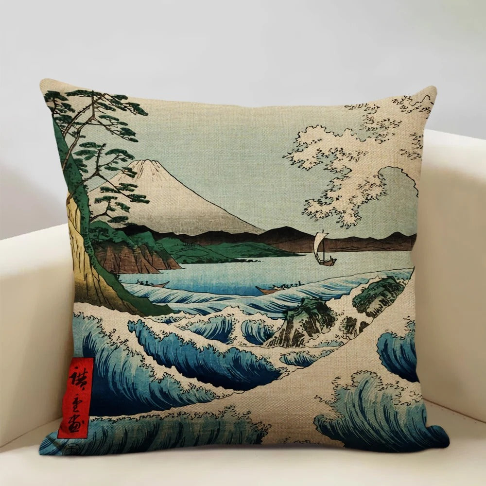 BeauRêve Mount Fuji Cushion Cover - Japanese Style