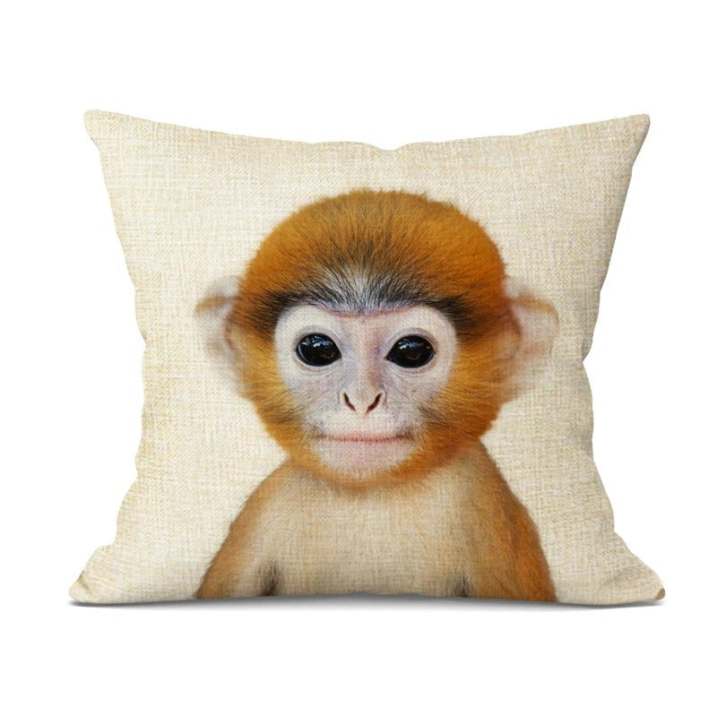 Animal Cushion Cover - Playful Decorative Pillow