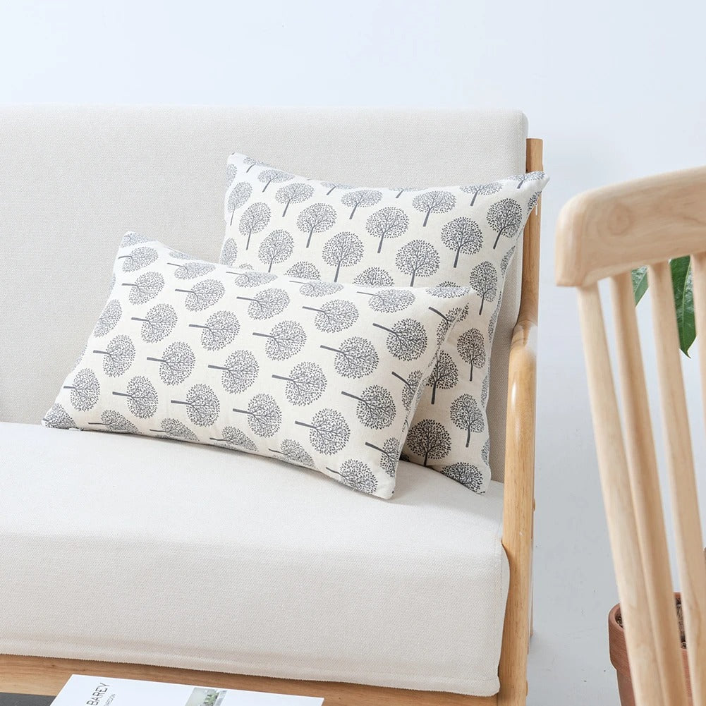 Seraphine Linen Cushion Cover - Refined Textile Print
