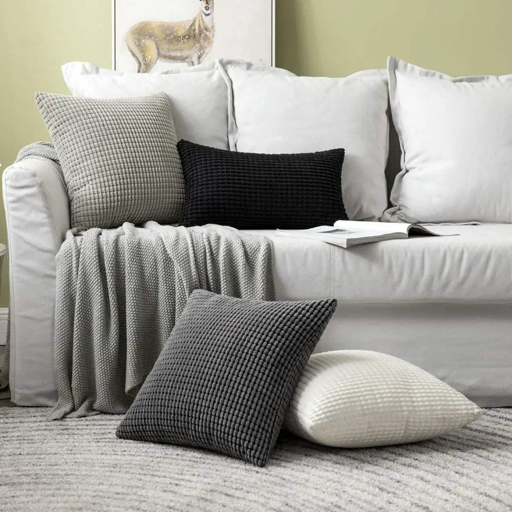 PlushHome Cushion Cover - Soft Plush Textured