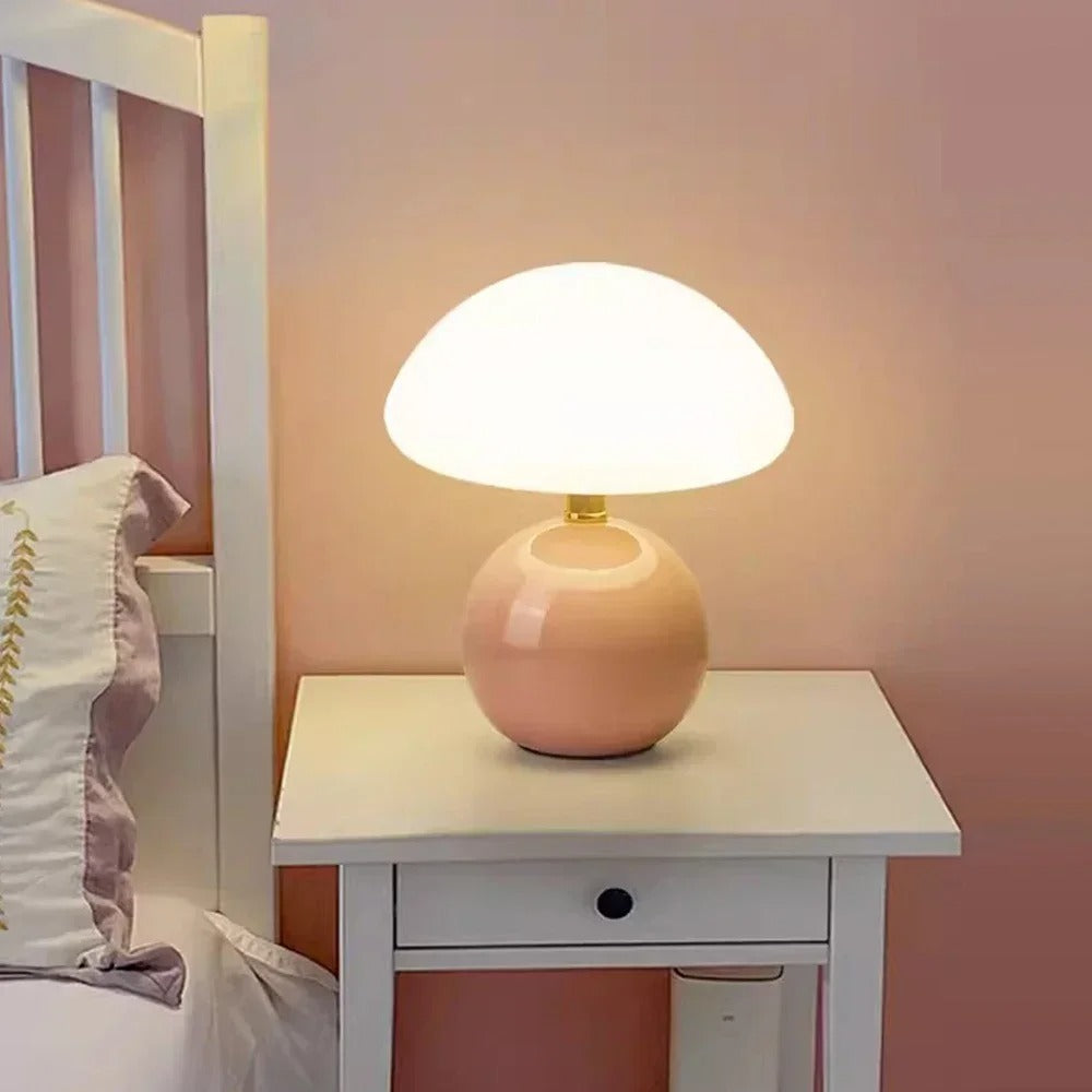 Mushroom Table Lamp - Elegant Cream LED Accent Light