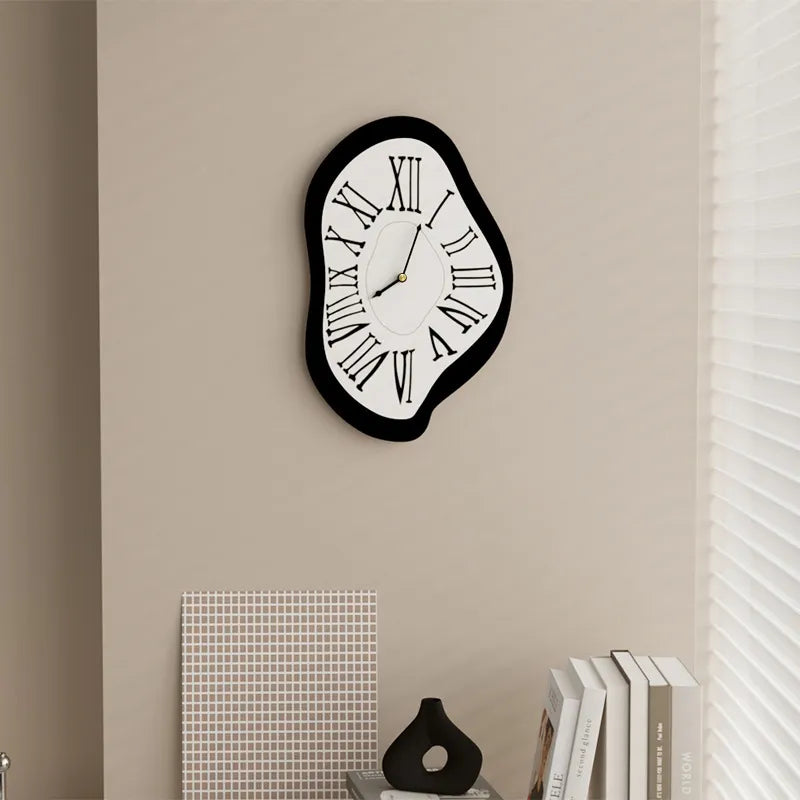 Surrealist Black Wall Clock - Artistic & Stylish