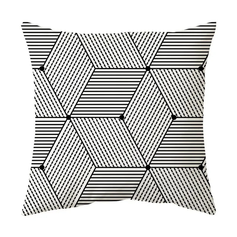 Geometric Cushion Cover - Modern Decorative Pillow