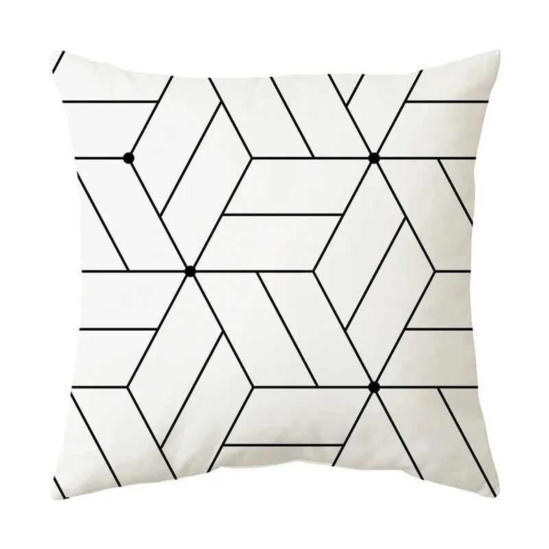 Geometric Cushion Cover - Modern Decorative Pillow