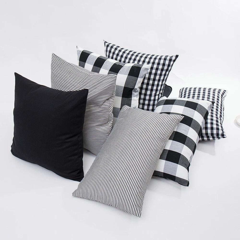 MarbreLuxe Striped Cushion Cover - Modern Elegance