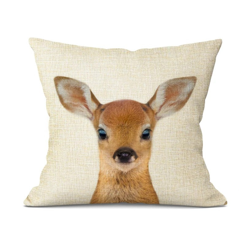 Animal Cushion Cover - Playful Decorative Pillow
