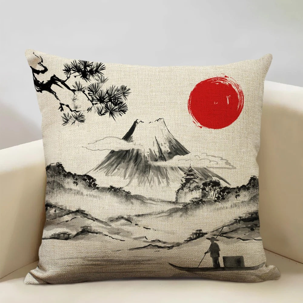 BeauRêve Mount Fuji Cushion Cover - Japanese Style