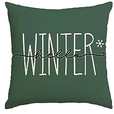Festive Christmas Cushion Cover - Christmas Tree Winter