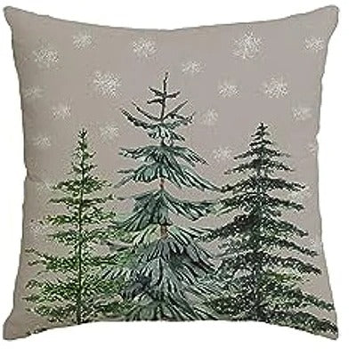 Festive Christmas Cushion Cover - Christmas Tree Winter