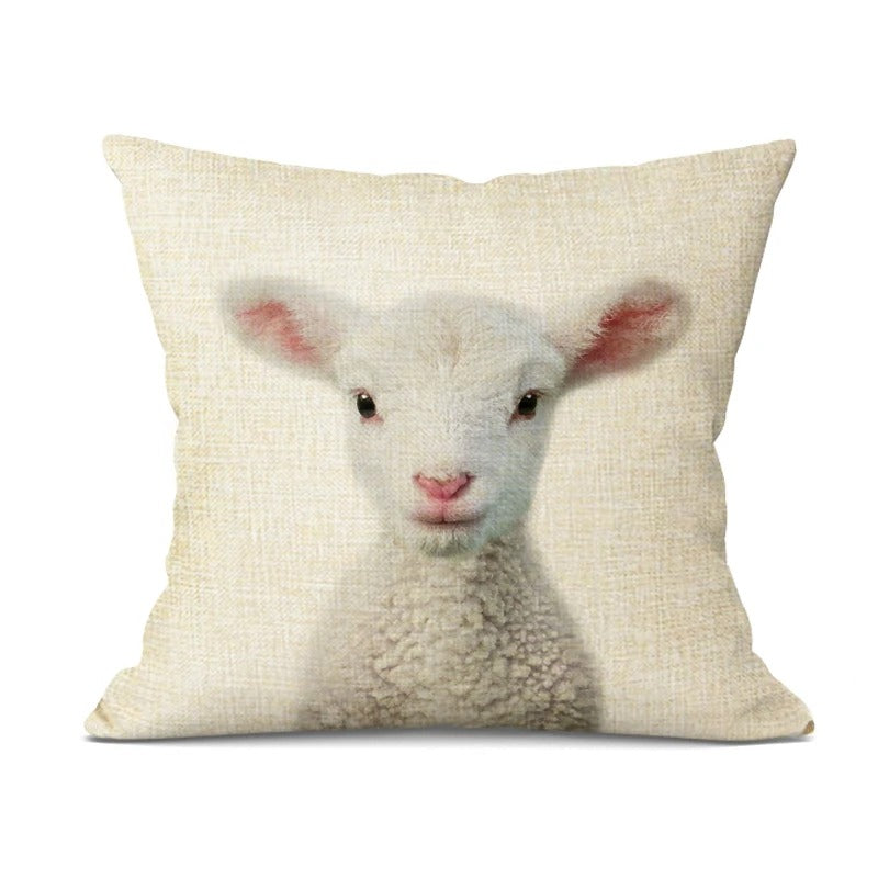 Animal Cushion Cover - Playful Decorative Pillow