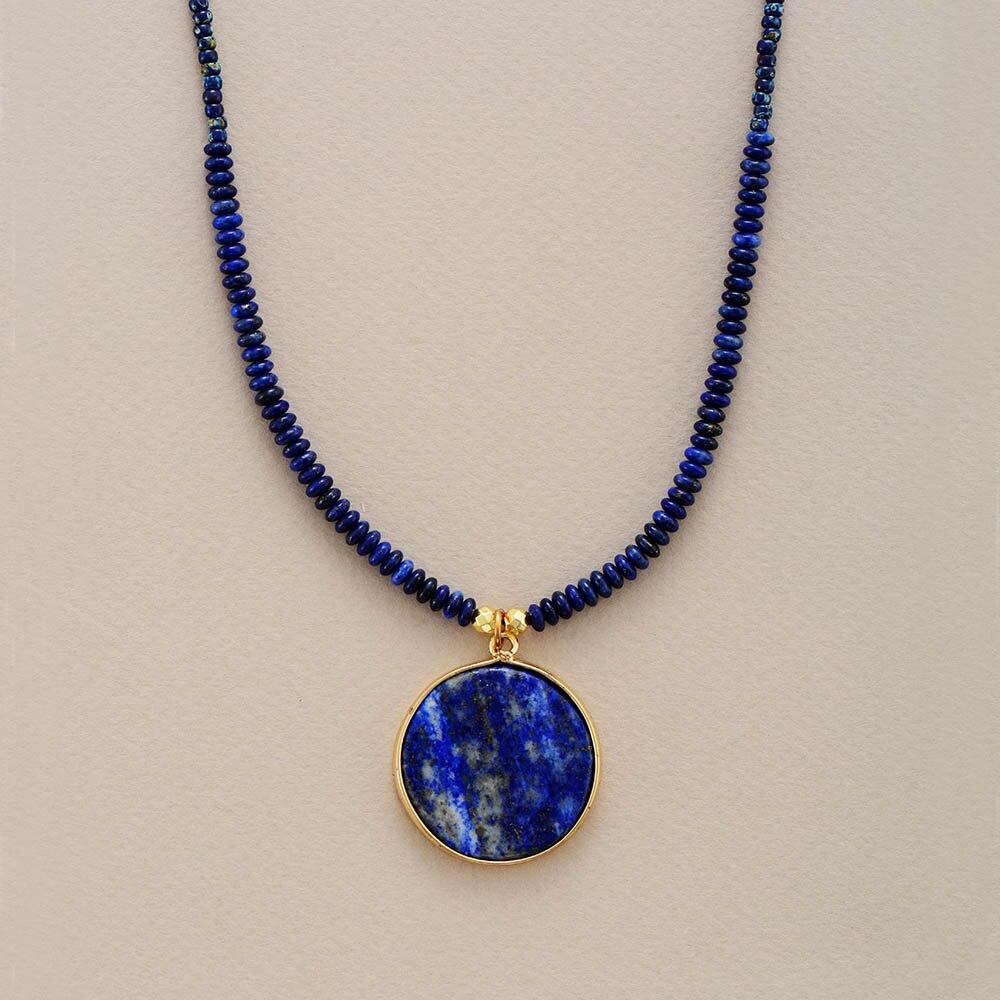 Lapis Lazuli - Charm Necklace with Gemstone Pendant