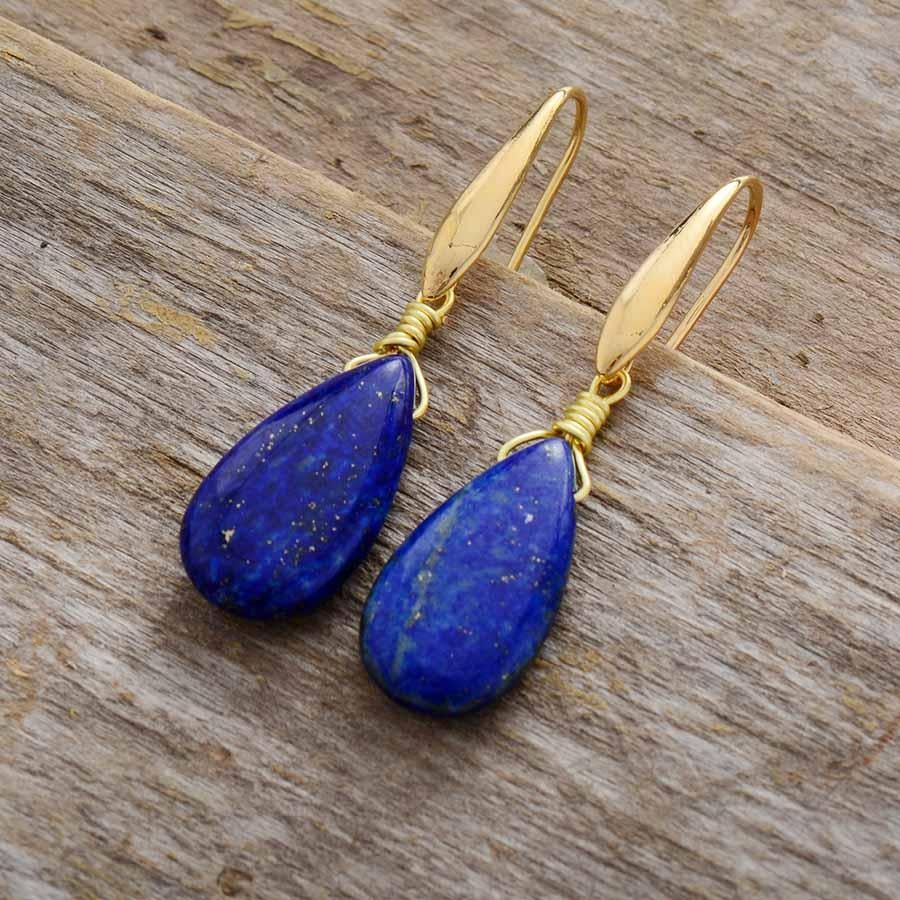 Selene - Lapis Lazuli Drop Earrings for Women
