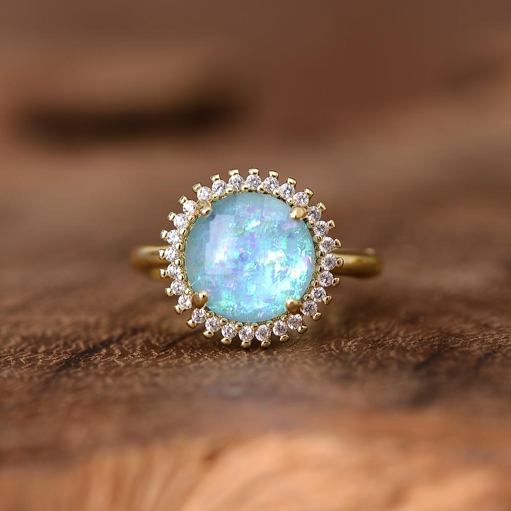 Elowen Glow Opal Cocktail Ring